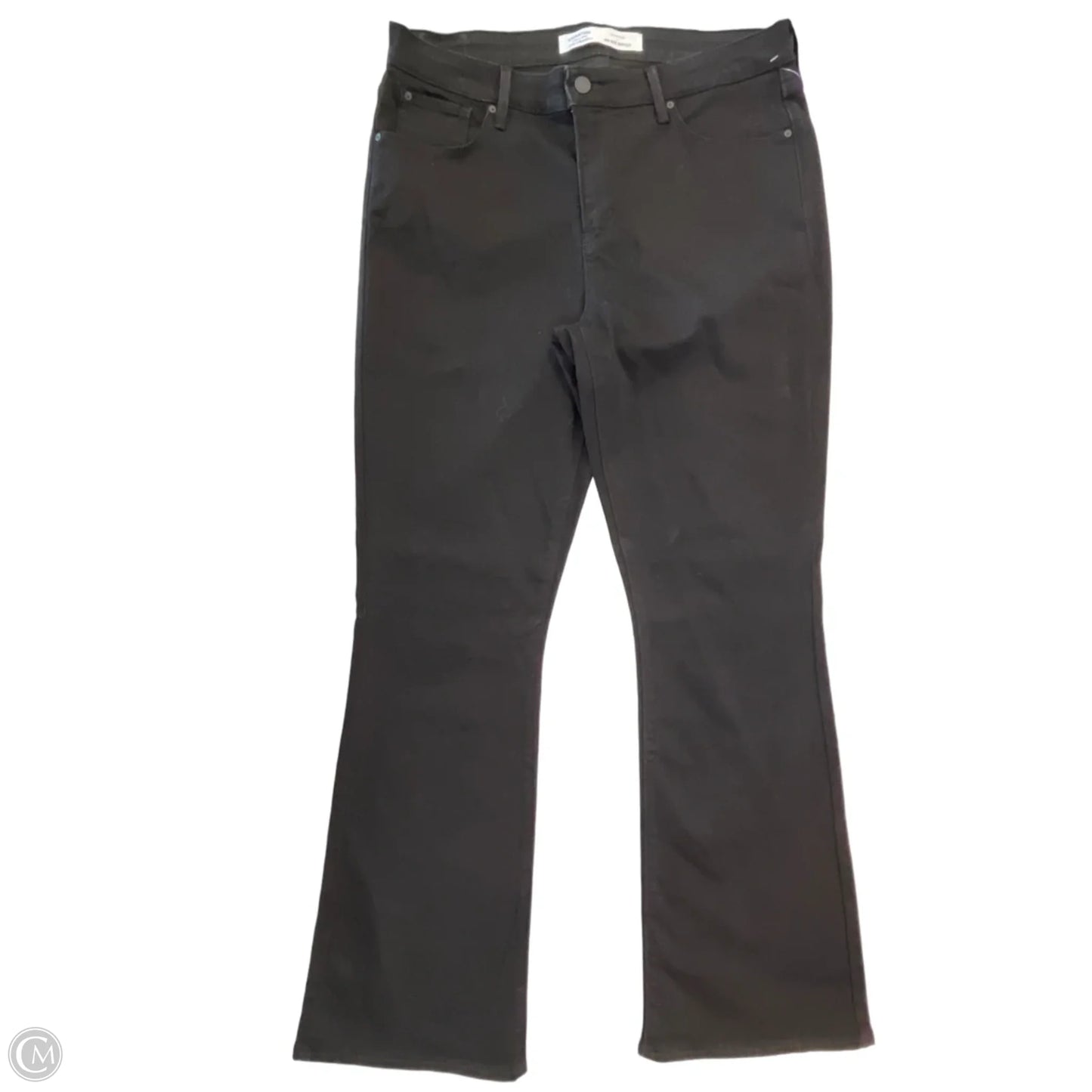 Jeans Boot Cut By Levis In Black Denim, Size: 14