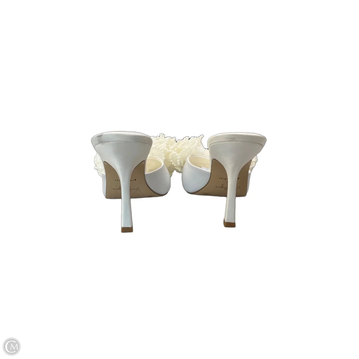 Sandals Heels Stiletto By Gianni Bini In White, Size: 9