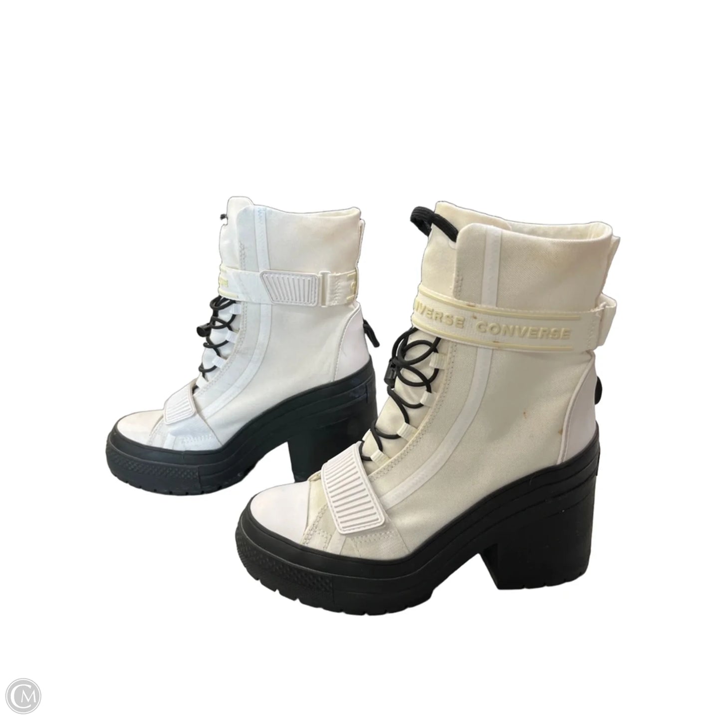 Boots Ankle Heels By Converse In White, Size: 7