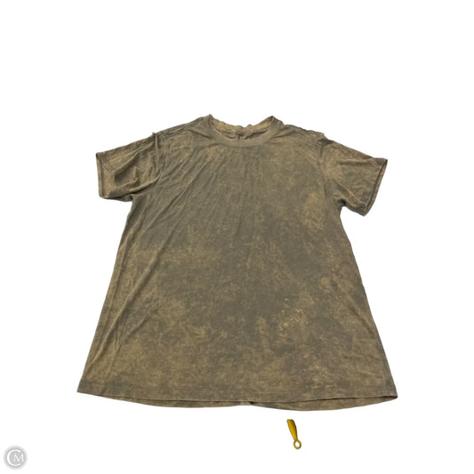Athletic Top Short Sleeve By Lululemon In Green, Size: S