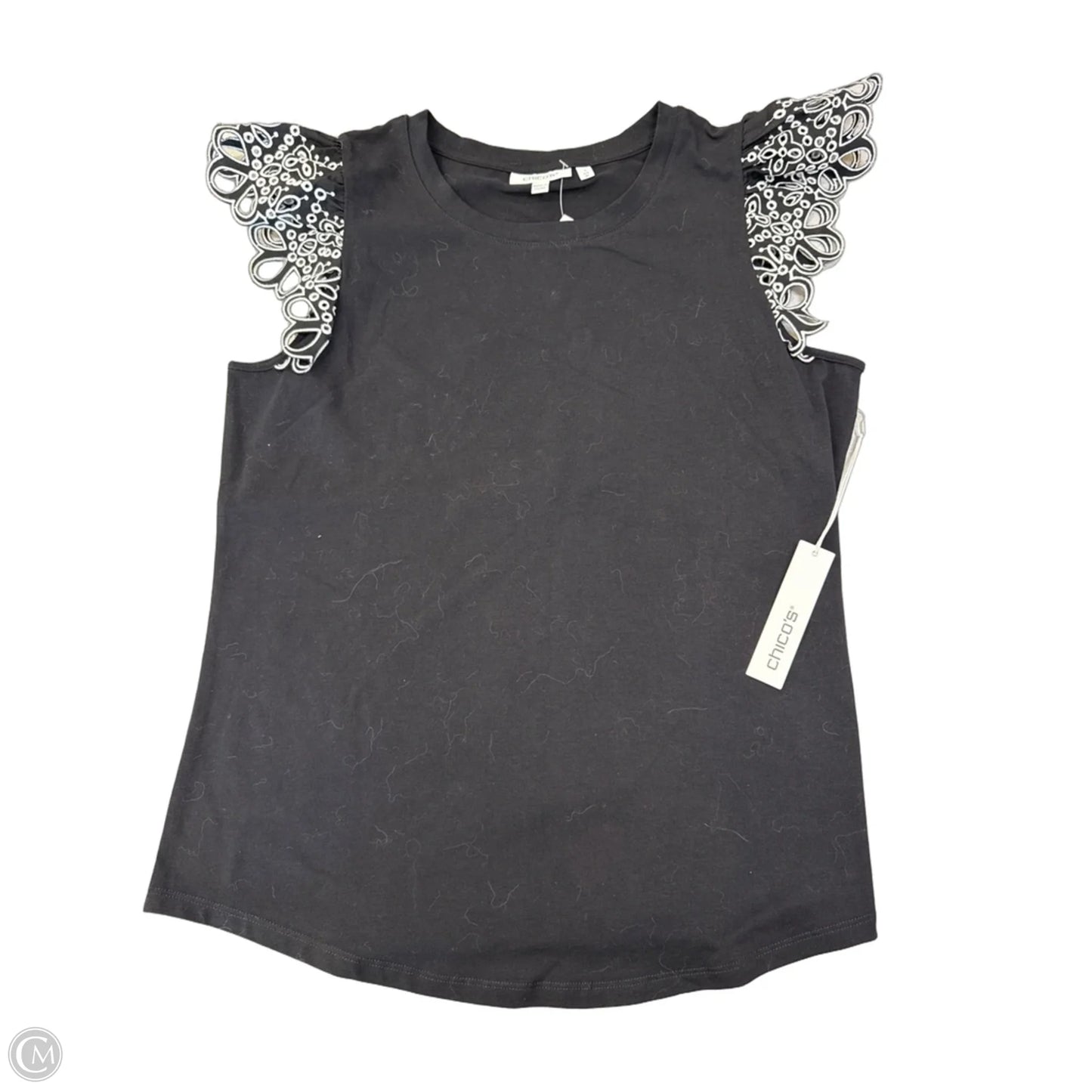 Blouse Sleeveless By Chicos In Black, Size: M