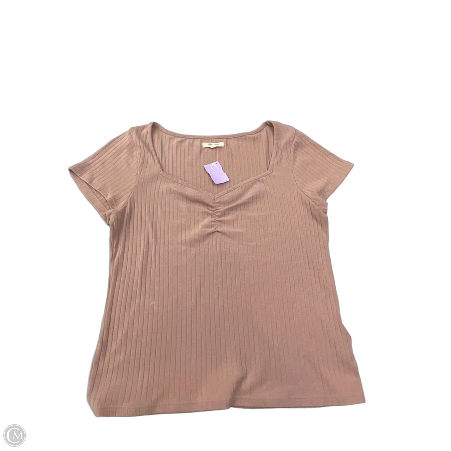 Top Short Sleeve By Madewell In Peach, Size: L