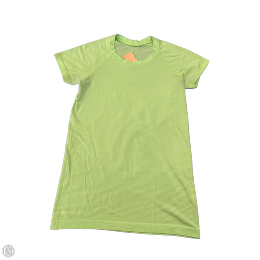 Athletic Top Short Sleeve By Lululemon In Green, Size: S