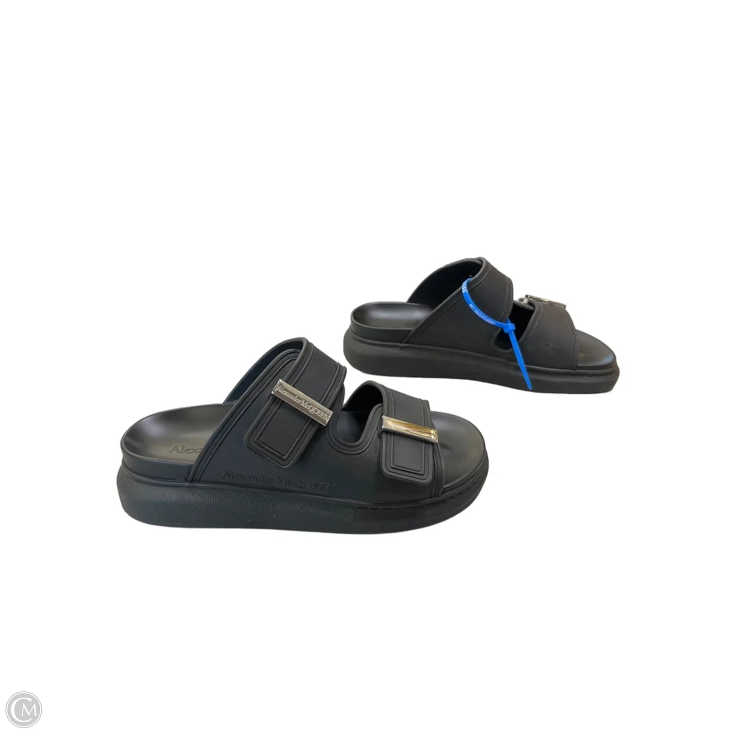 Sandals Luxury Designer By Alexander Mcqueen In Black, Size: 7