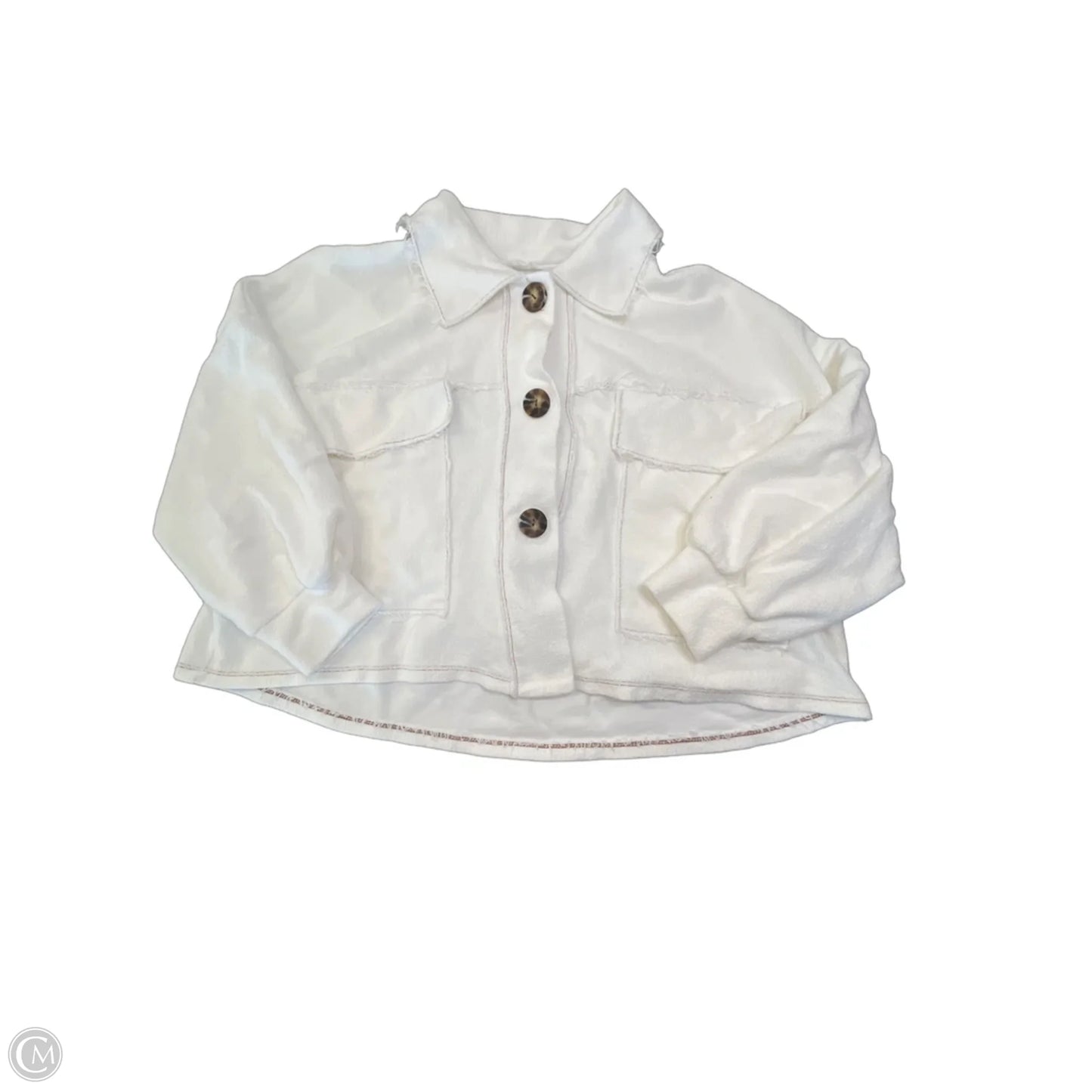 Jacket Shirt By Bucketlist In White, Size: L