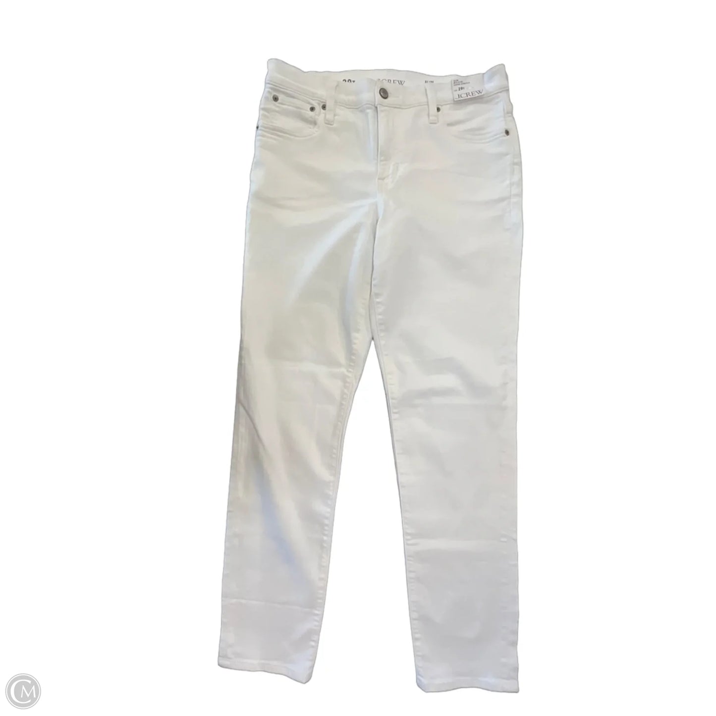 Jeans Straight By J. Crew In White Denim, Size: 8l