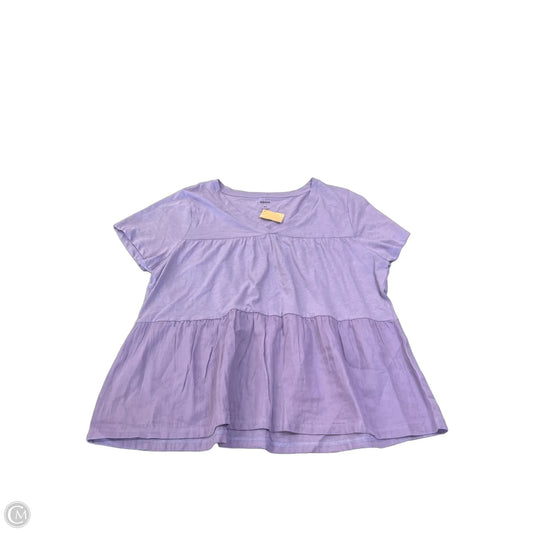Top Short Sleeve By Sonoma In Purple, Size: Xl