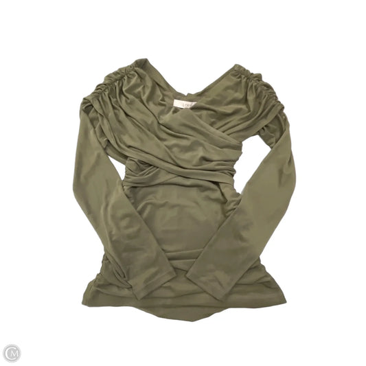 Top Long Sleeve By Loft In Green, Size: S