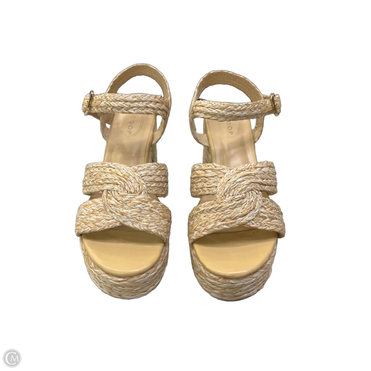 Sandals Heels Block By Scoop In Tan, Size: 7.5