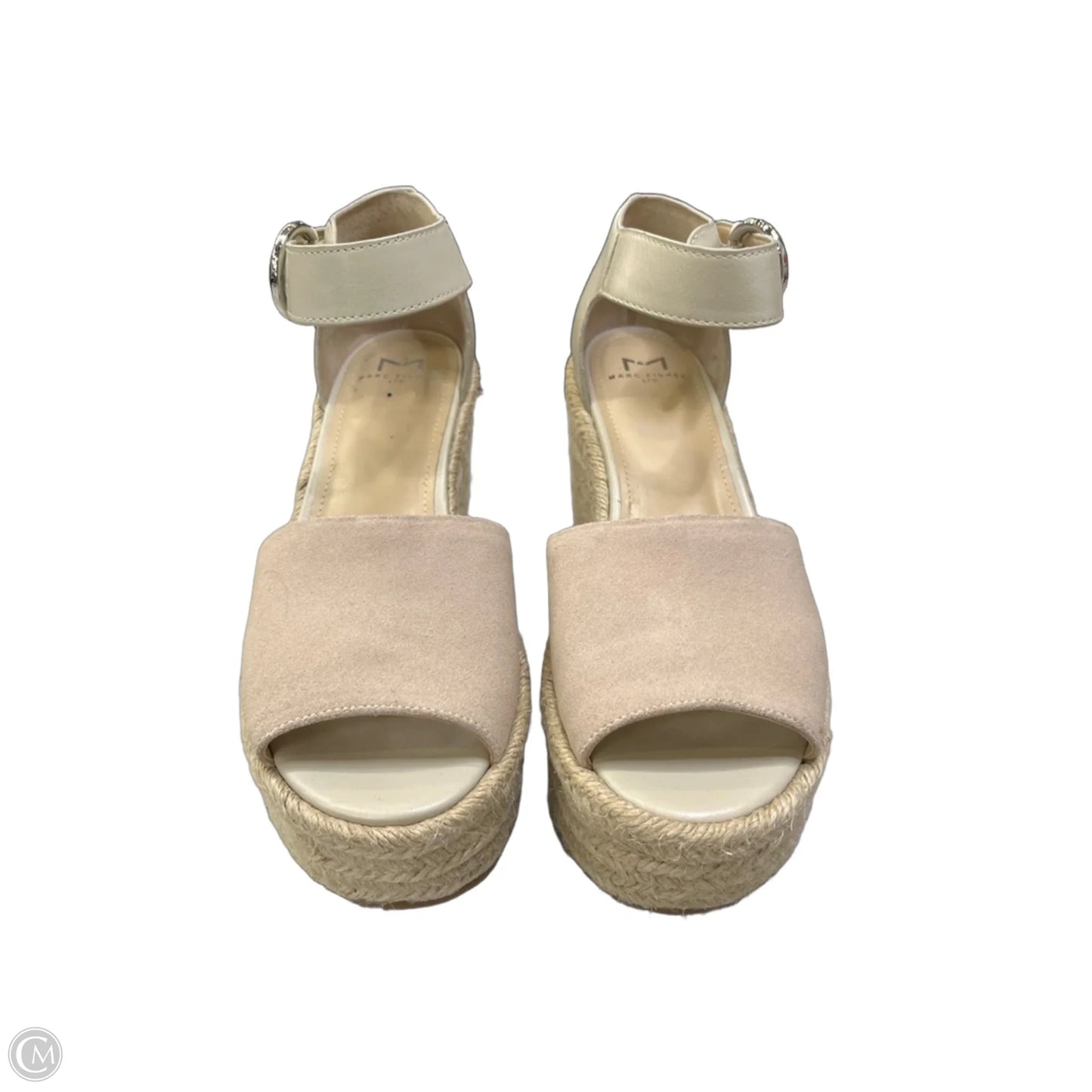 Sandals Heels Wedge By Marc Fisher In Tan, Size: 9.5