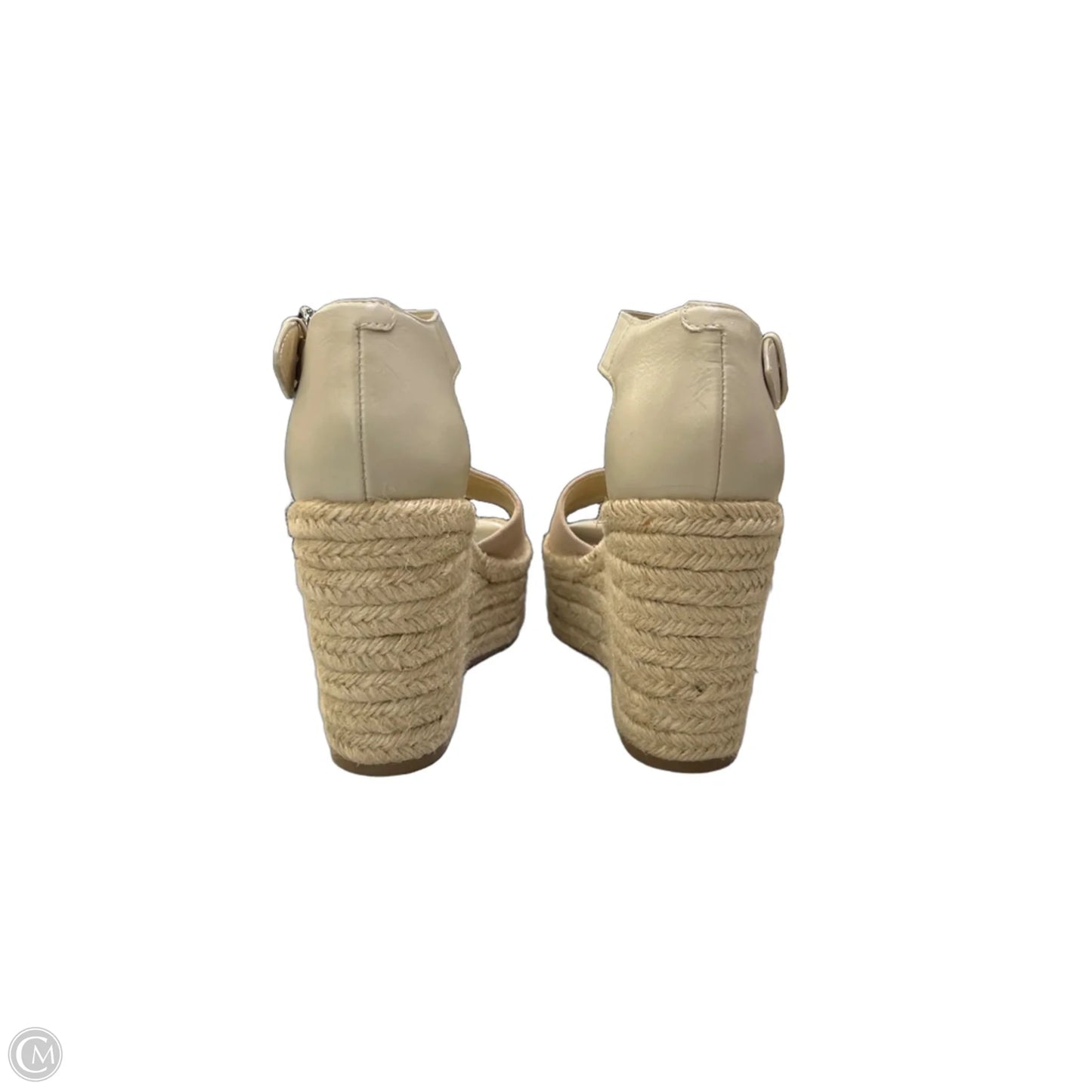 Sandals Heels Wedge By Marc Fisher In Tan, Size: 9.5