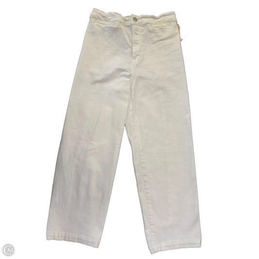 Jeans Cropped By Madewell In White Denim, Size: 0