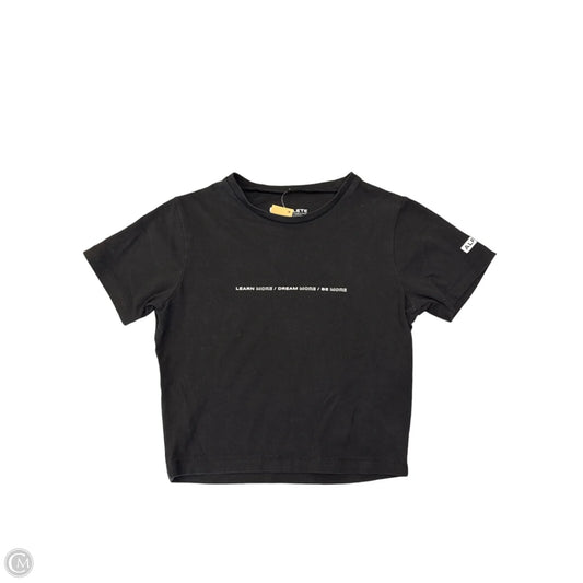 Athletic Top Short Sleeve By Alphalete In Black, Size: S