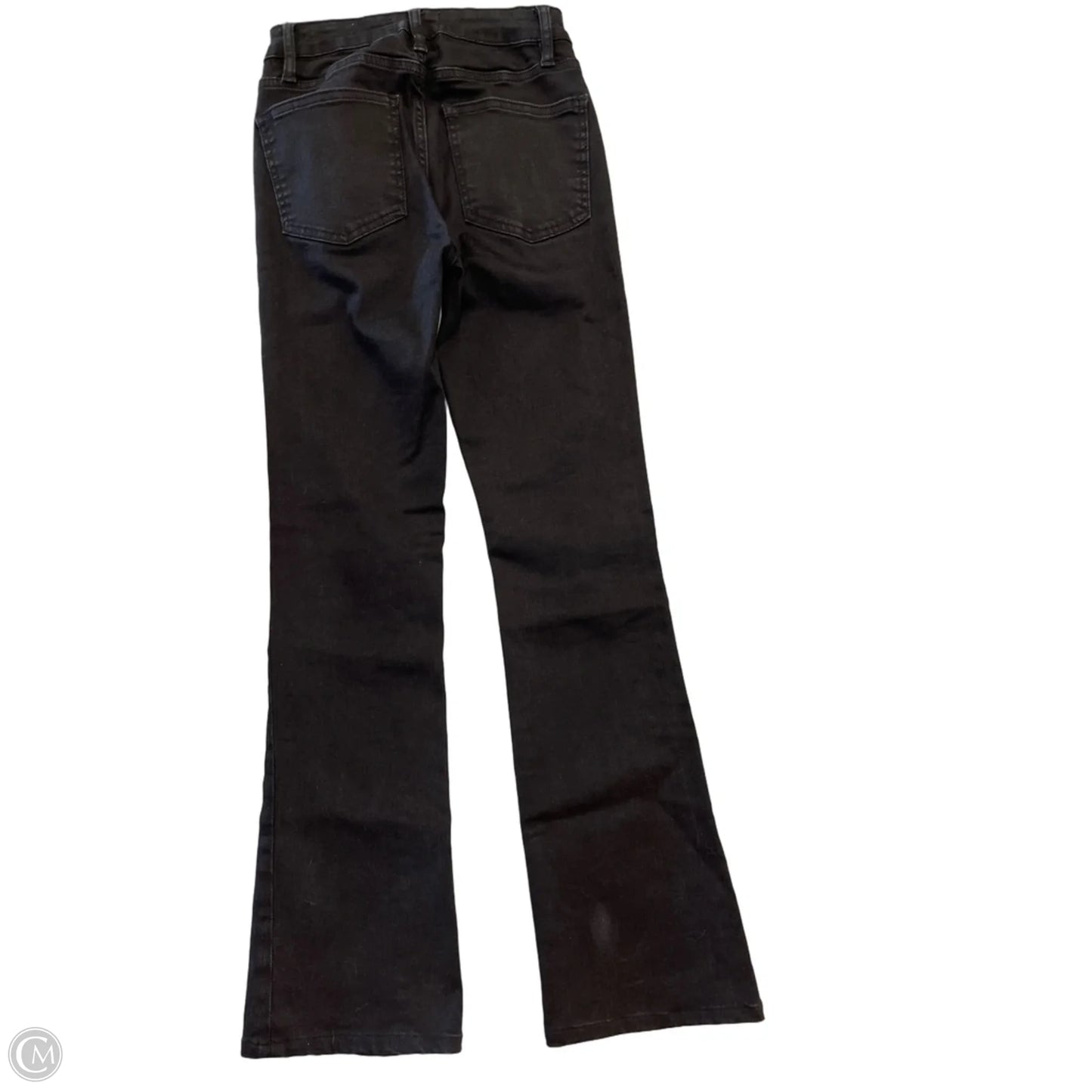 Jeans Flared By Frame In Black Denim, Size: 0