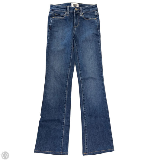 Jeans Boot Cut By Paige In Blue Denim, Size: 00