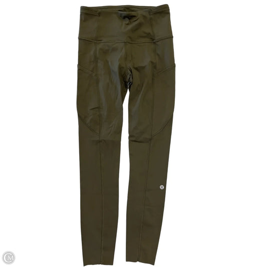 Athletic Leggings By Lululemon In Green, Size: S