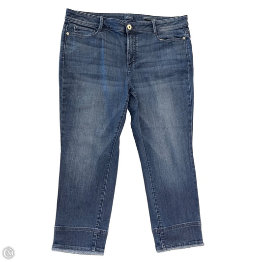 Jeans Cropped By J. Jill In Blue Denim, Size: 14