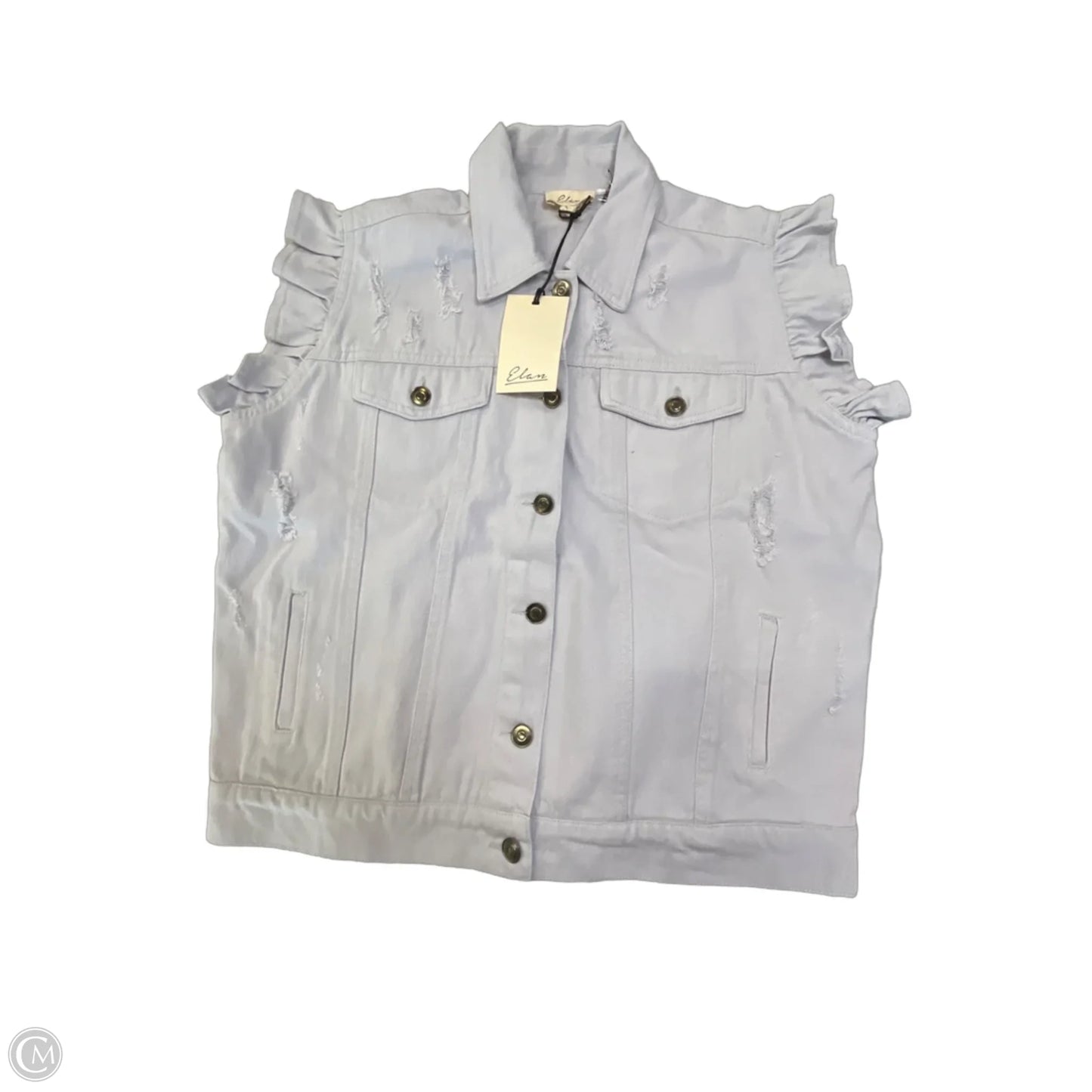Vest Other By Elan In Purple Denim, Size: L