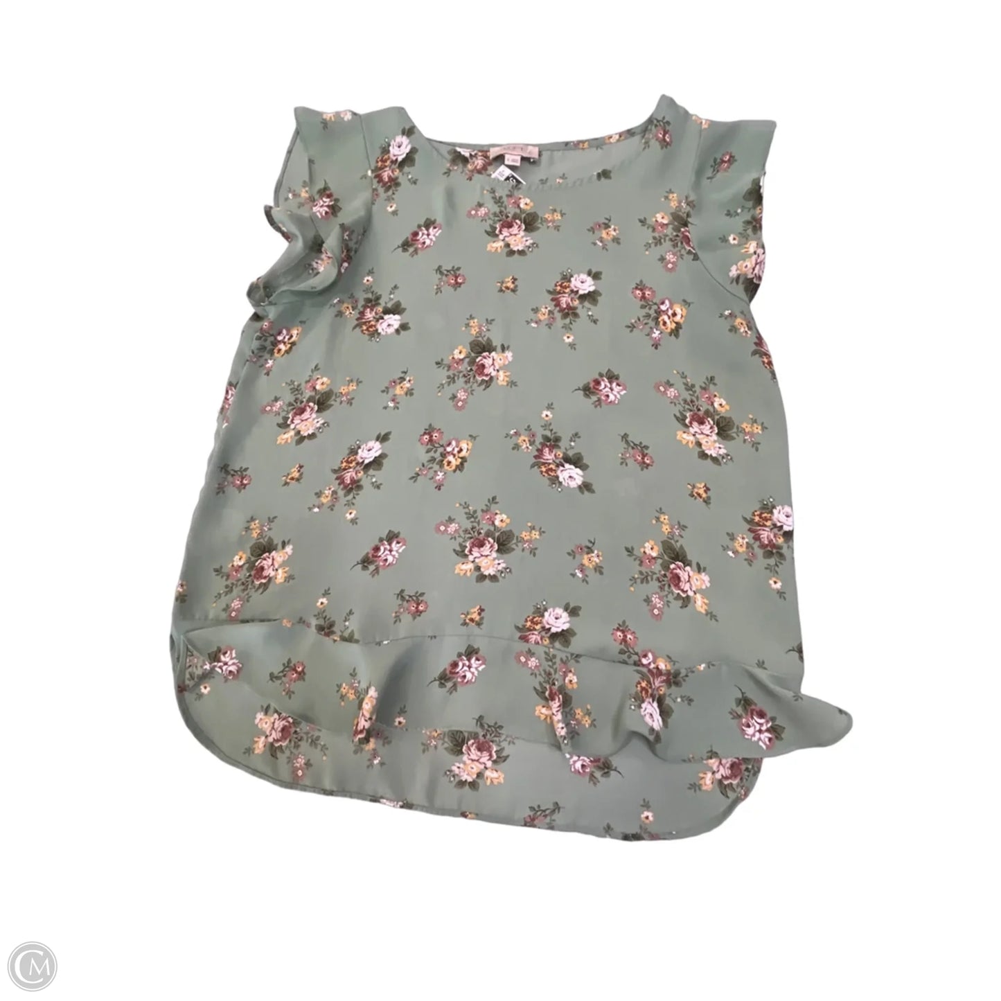 Blouse Sleeveless By Loft In Green, Size: M