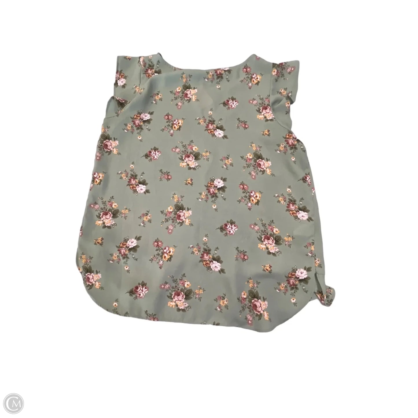 Blouse Sleeveless By Loft In Green, Size: M