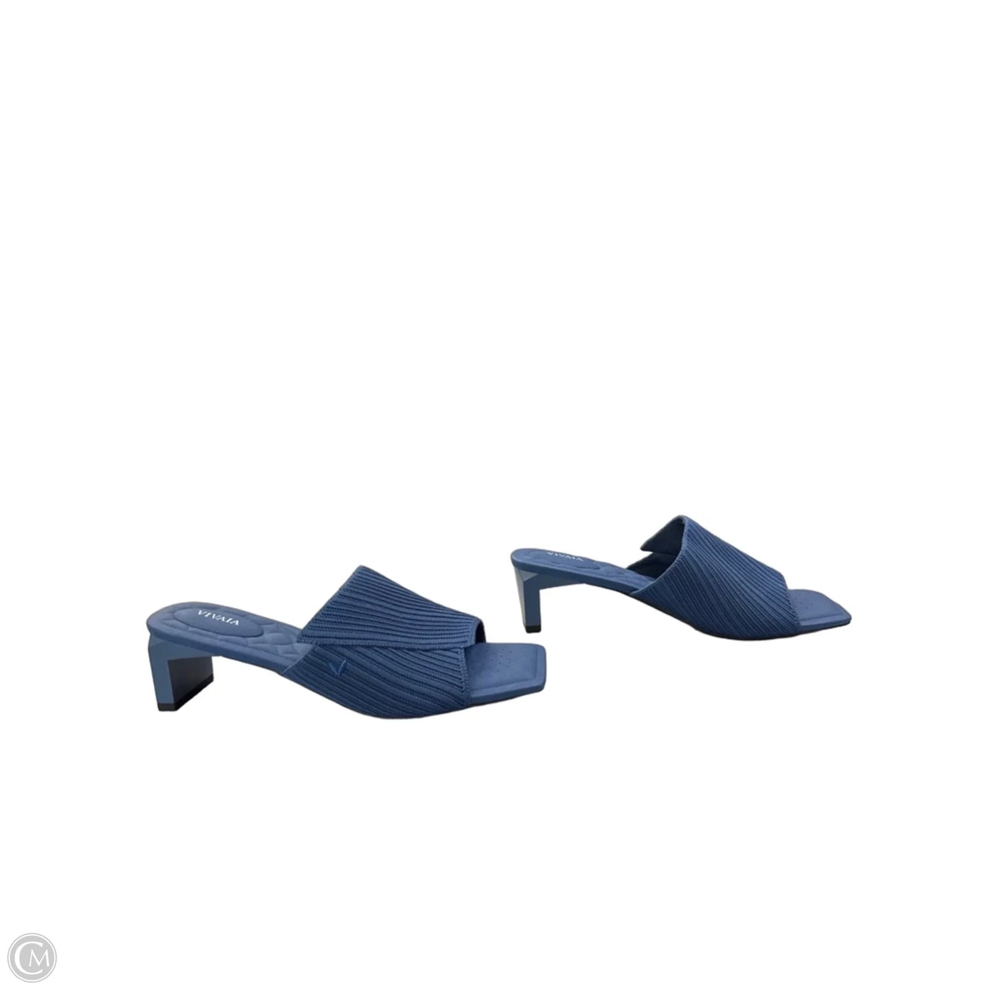 Sandals Heels Block By Vivaia In Blue, Size: 10