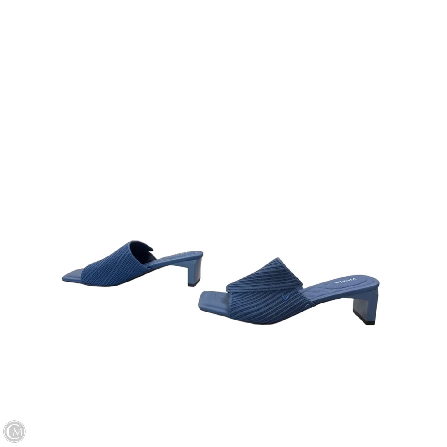 Sandals Heels Block By Vivaia In Blue, Size: 10
