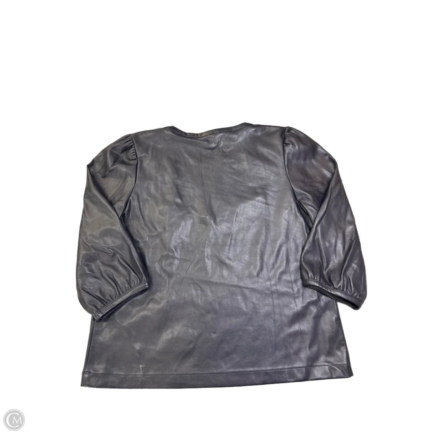 Blouse 3/4 Sleeve By Ann Taylor In Navy, Size: L