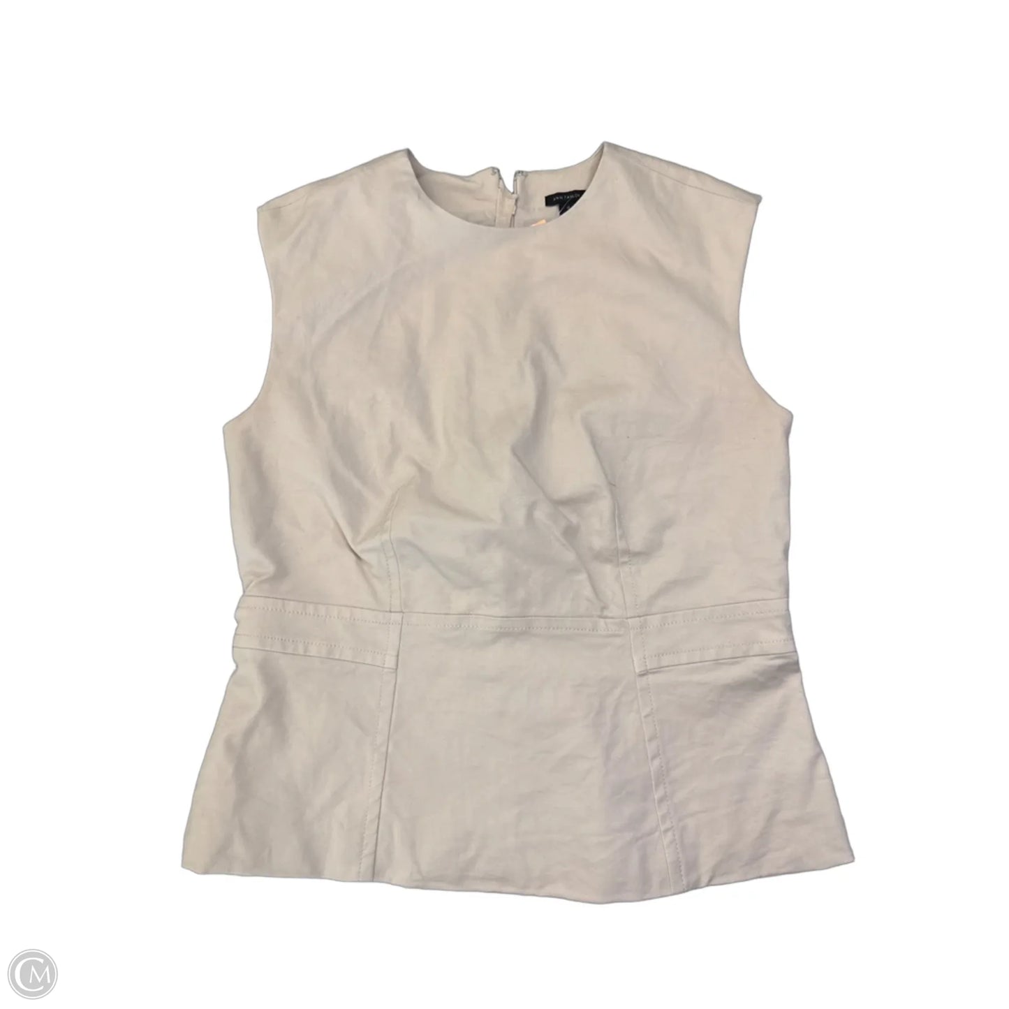 Top Sleeveless By Ann Taylor In Tan, Size: L