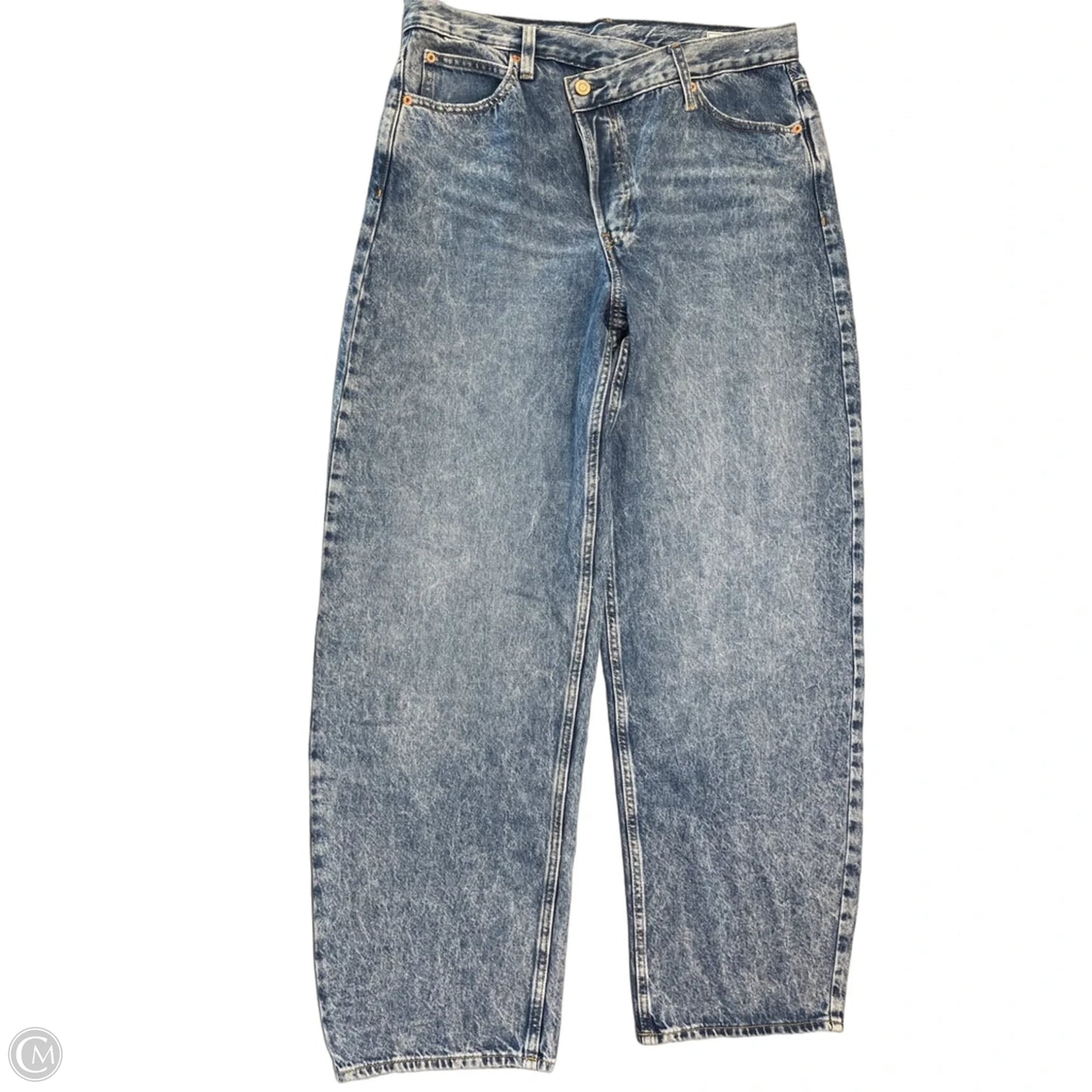 Jeans Wide Leg By Gap In Blue Denim, Size: 10