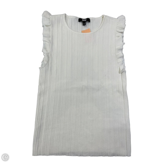 Top Sleeveless By Paige In White, Size: L
