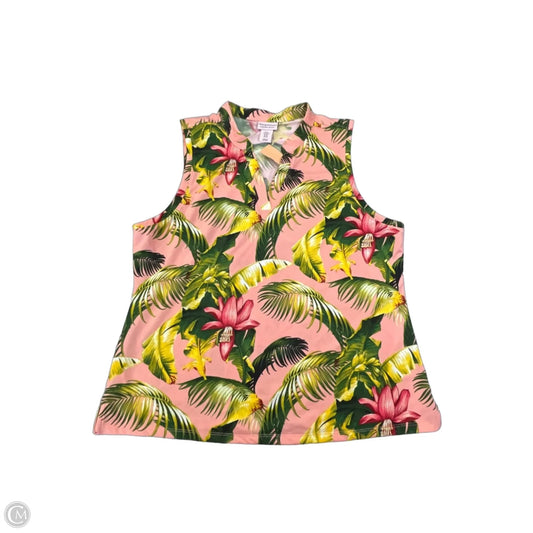 Athletic Tank Top By Tommy Bahama In Tropical Print, Size: Xl