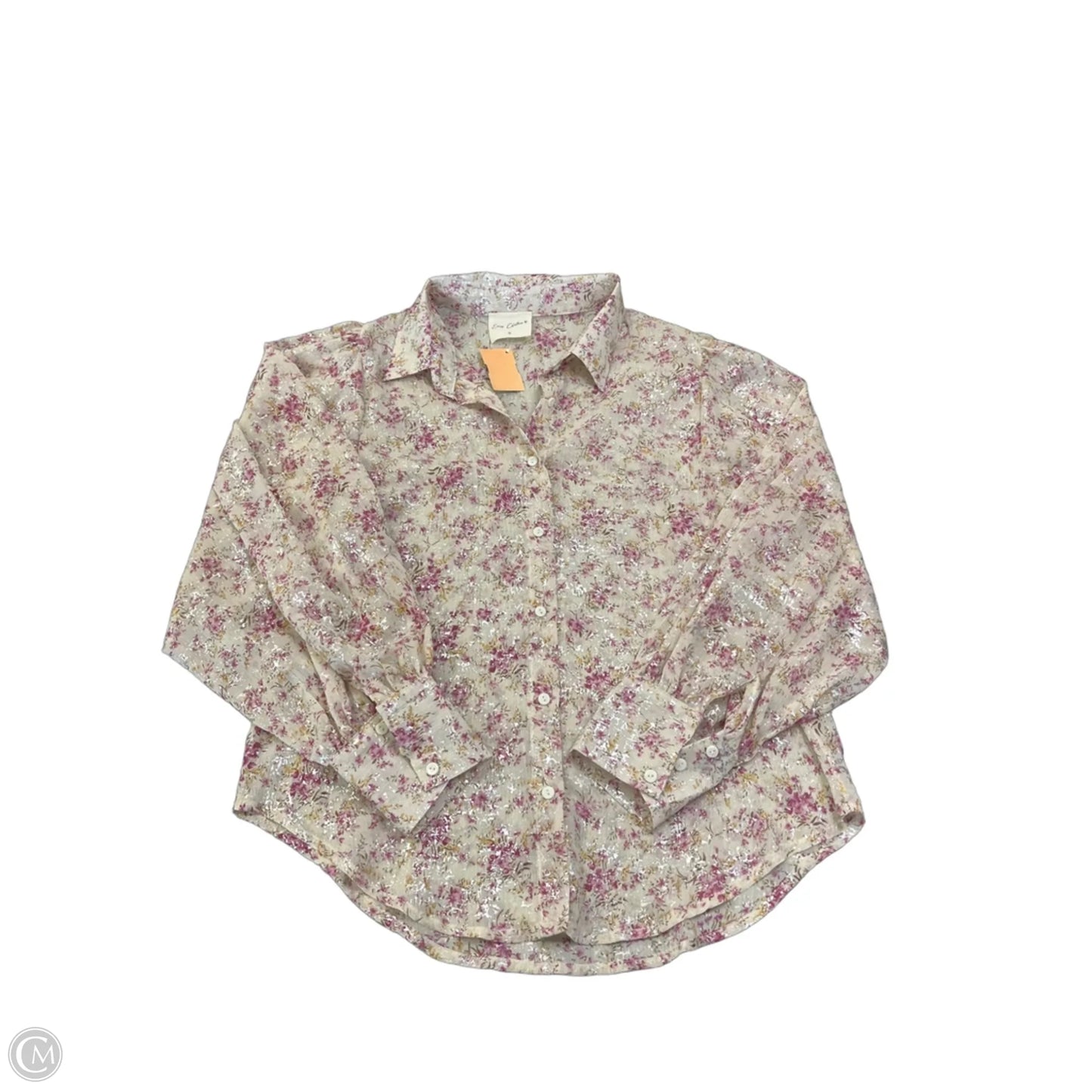 Blouse Long Sleeve By Clothes Mentor In Floral Print, Size: S