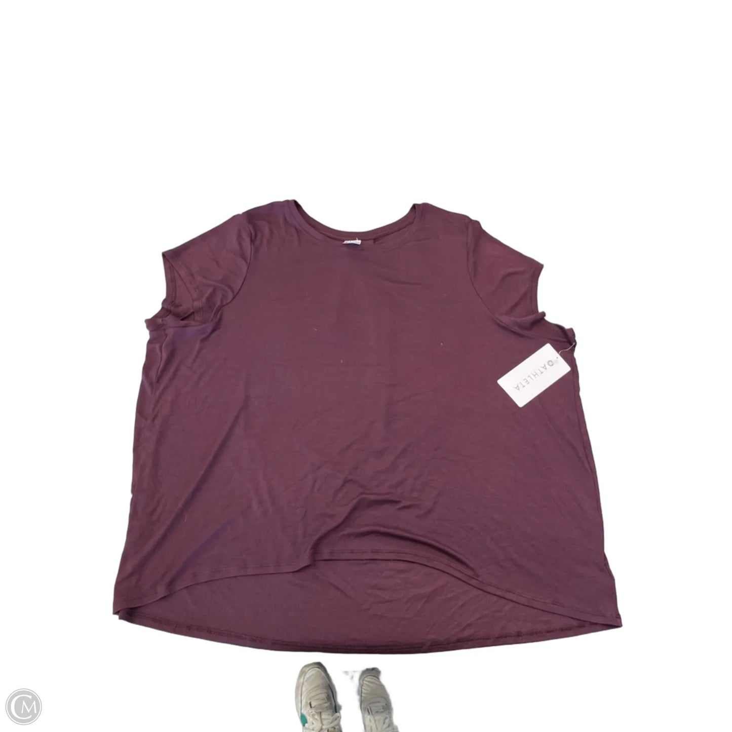 Top Short Sleeve By Athleta In Purple, Size: 2x