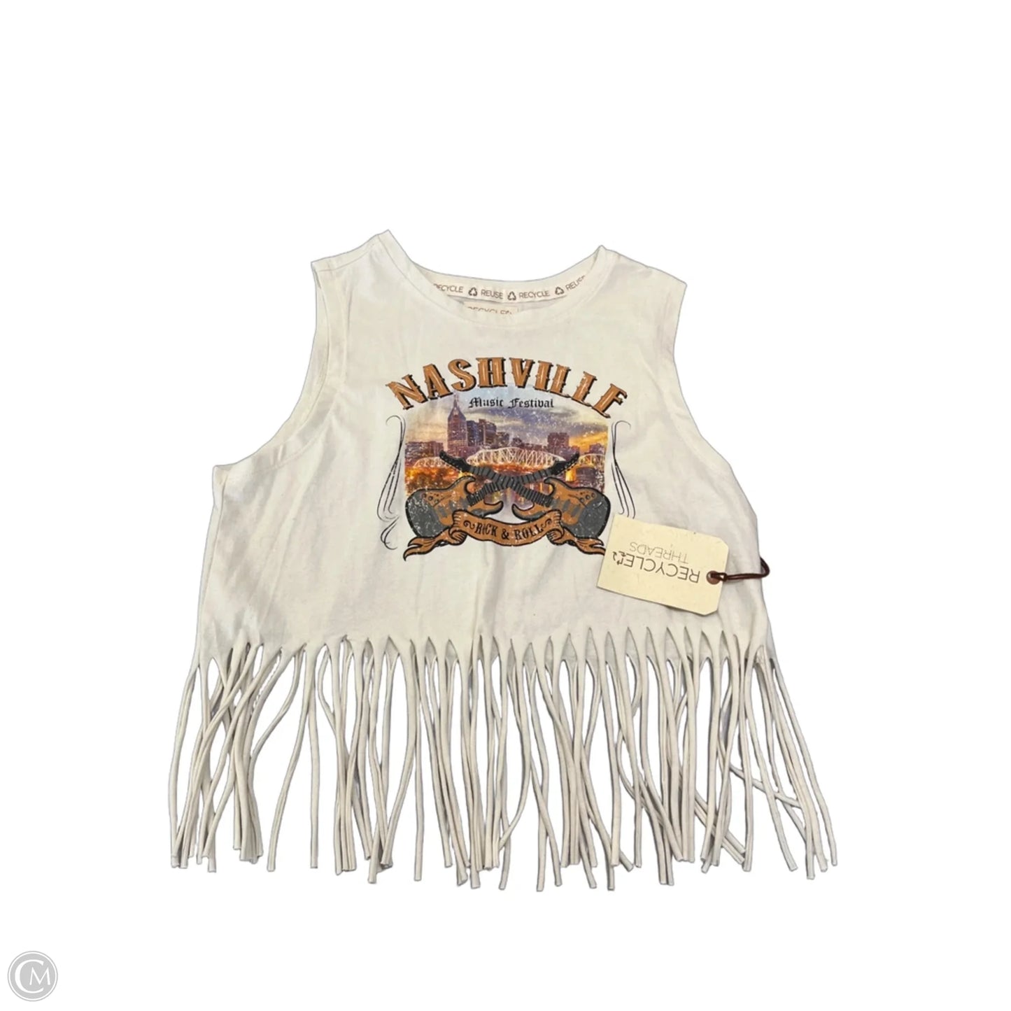 Tank Top By Clothes Mentor In Cream, Size: M