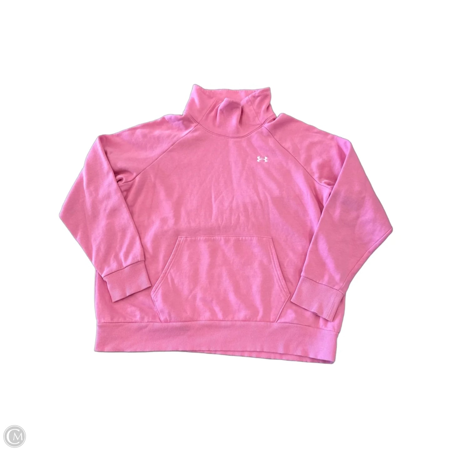 Athletic Sweatshirt Collar By Under Armour In Pink, Size: Xl
