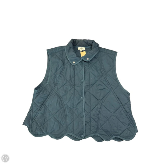 Vest Puffer & Quilted By Entro In Teal, Size: L