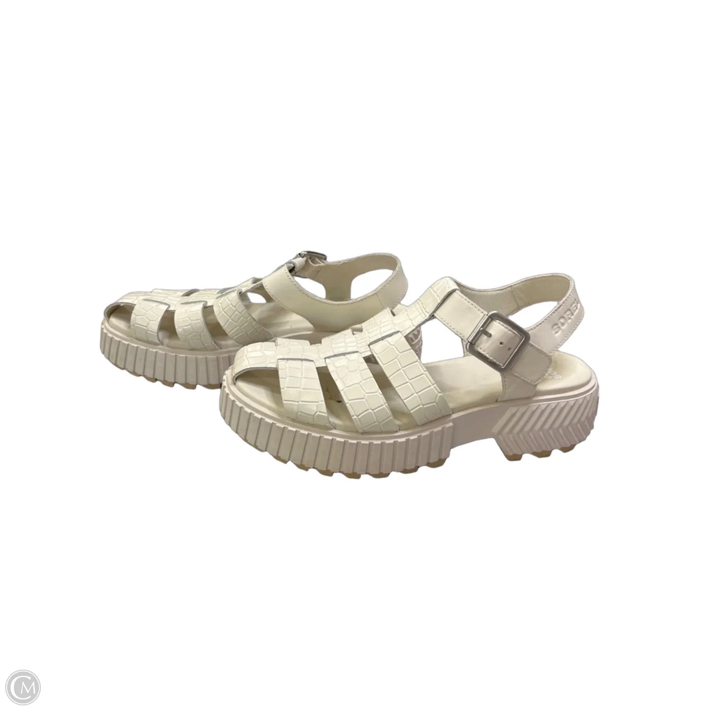 Sandals Heels Platform By Sorel In White, Size: 8