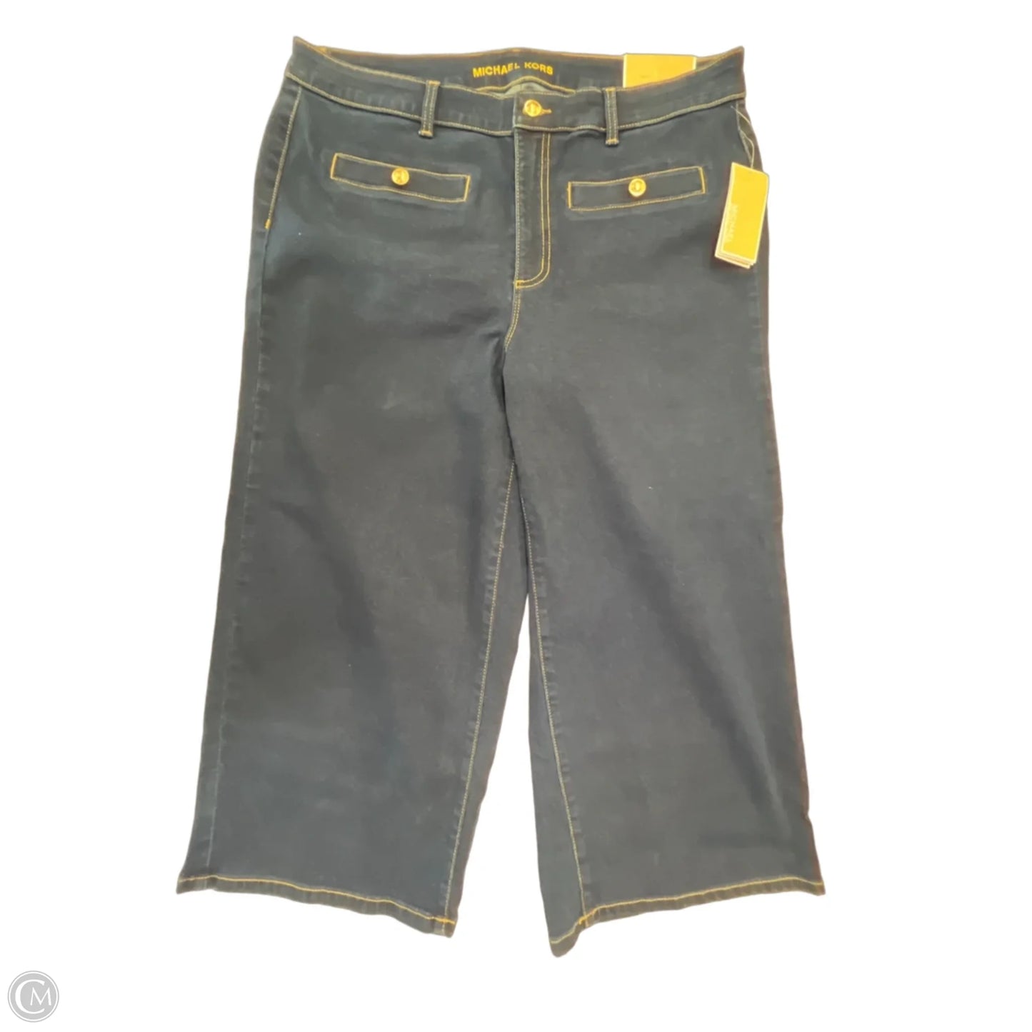 Jeans Wide Leg By Michael By Michael Kors In Blue Denim, Size: 16