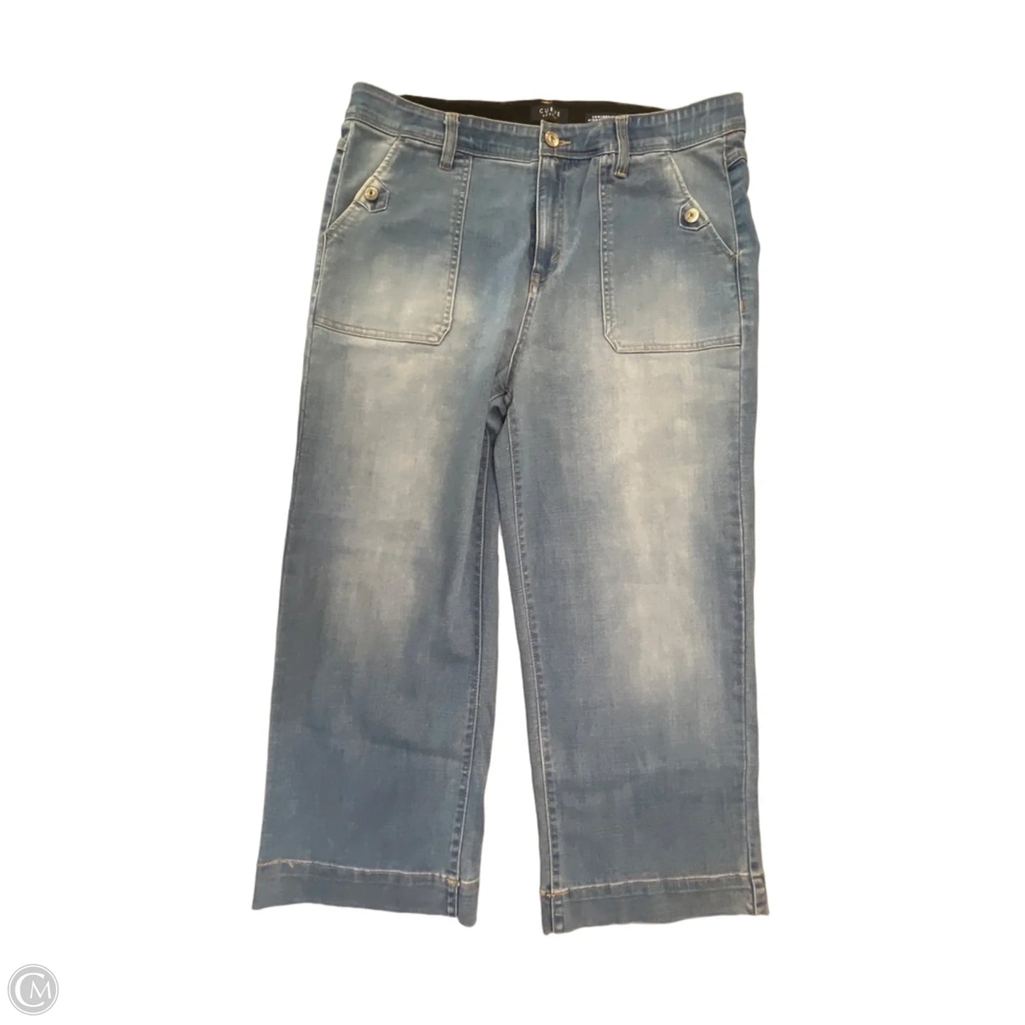 Jeans Wide Leg By Curve Appeal In Blue Denim, Size: 16