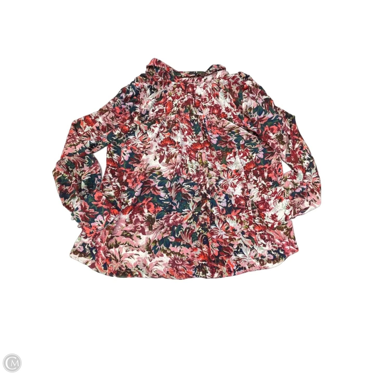 Blouse 3/4 Sleeve By Rose And Olive In Floral Print, Size: M