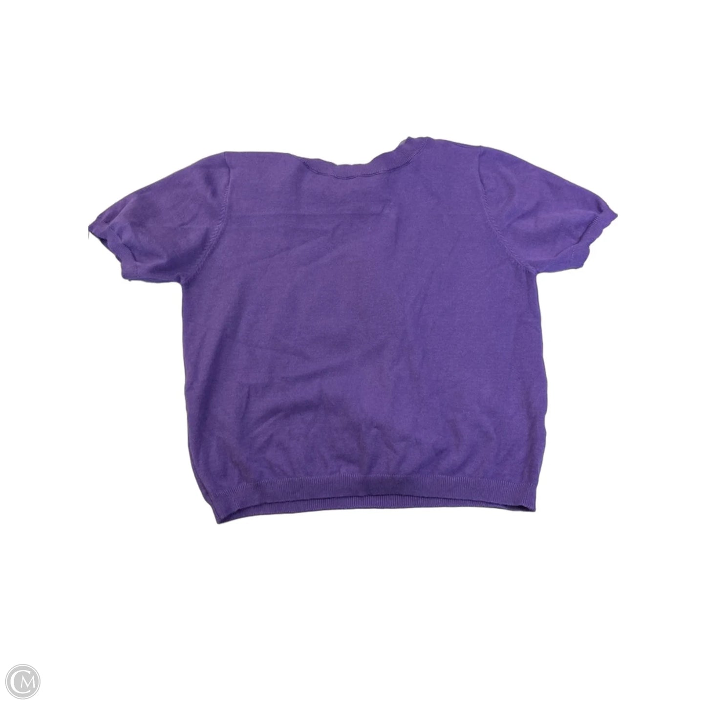 Top Short Sleeve By Ee Some In Purple, Size: M