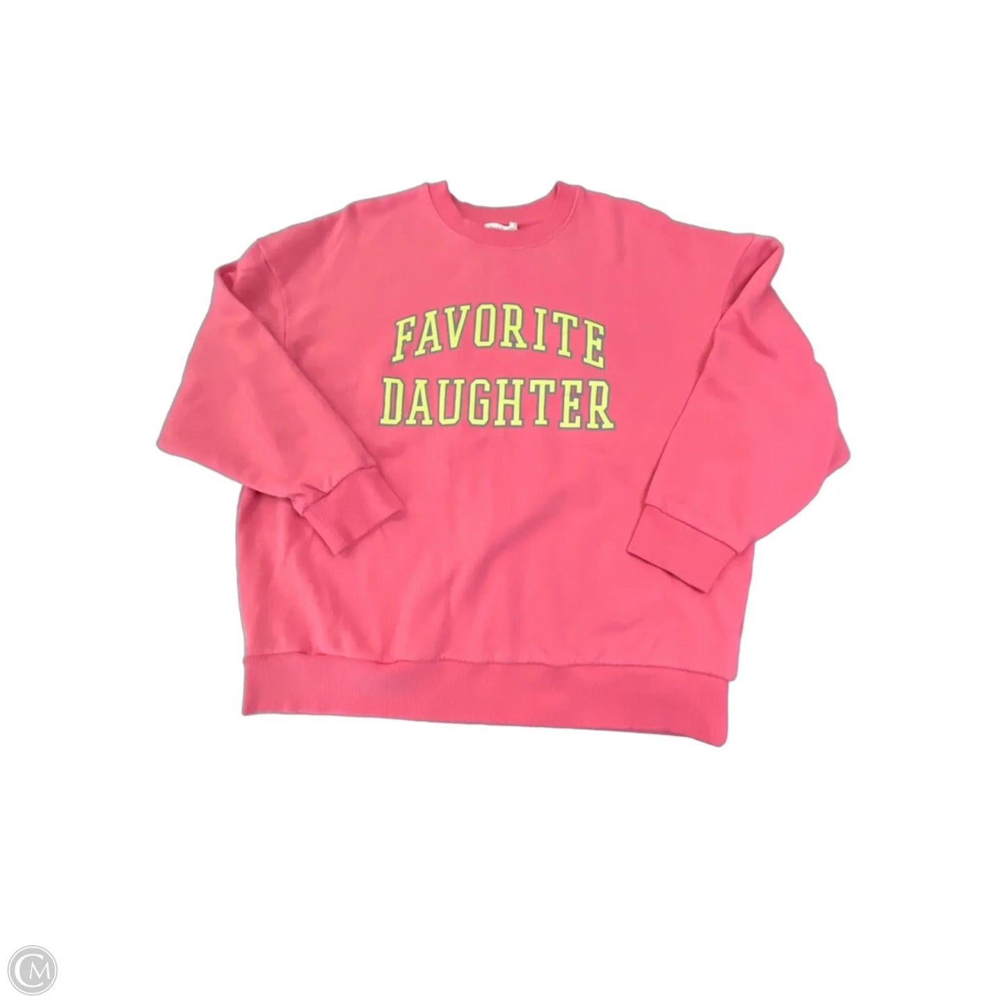 Sweatshirt Crewneck By Favorite Daughter In Pink, Size: L