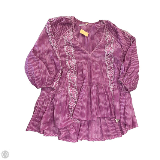 Tunic Long Sleeve By Free People In Purple, Size: Xs