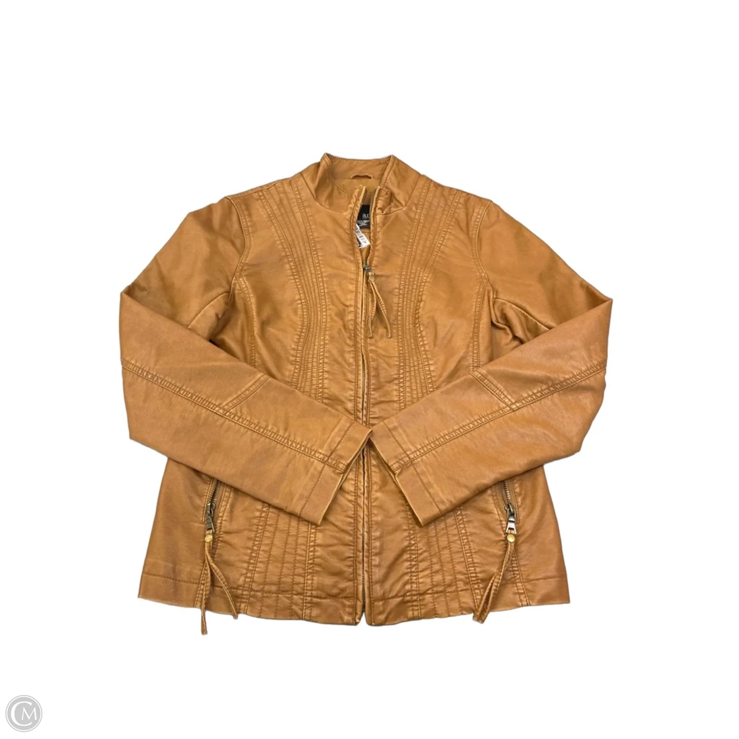 Jacket Moto By Ana In Brown, Size: S