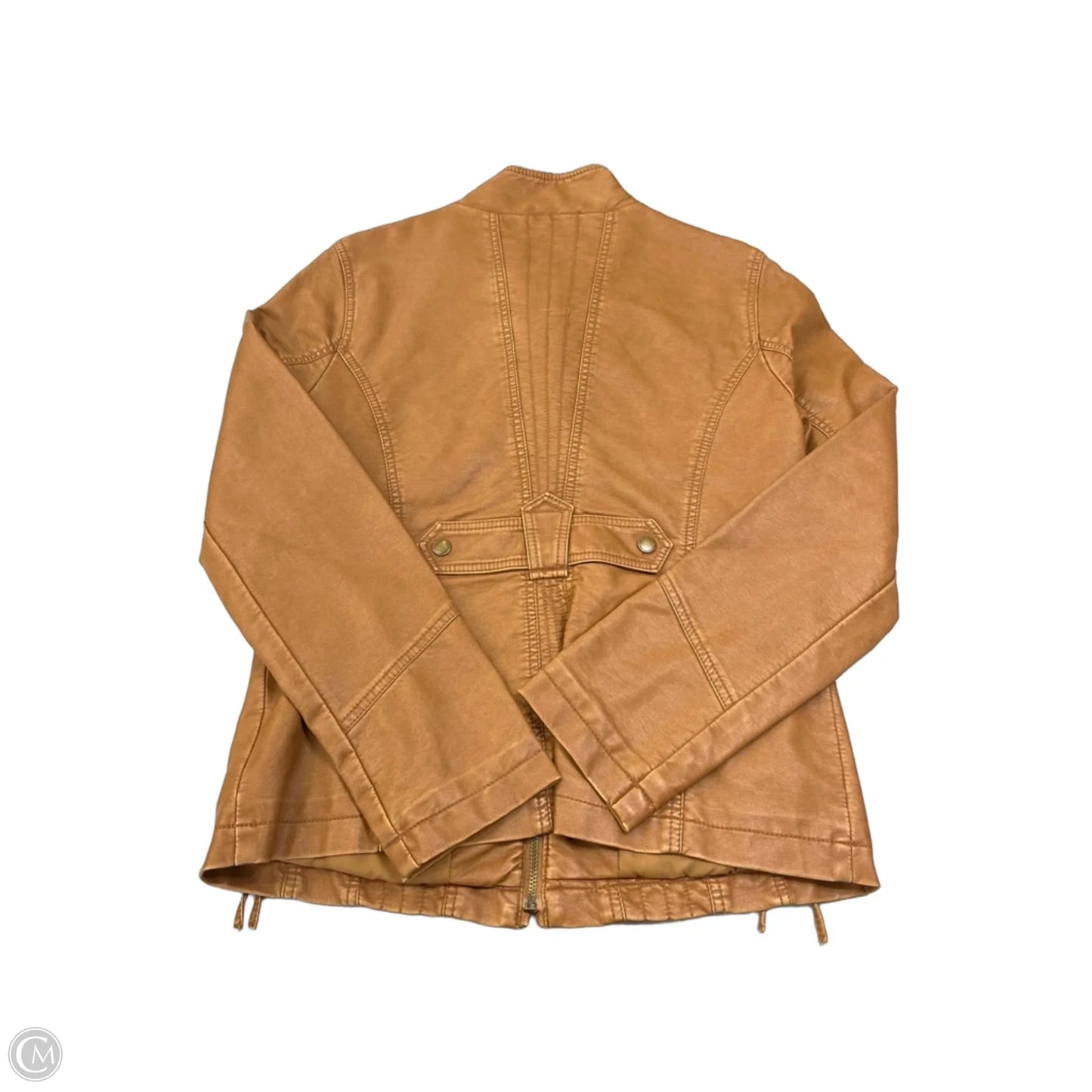 Jacket Moto By Ana In Brown, Size: S
