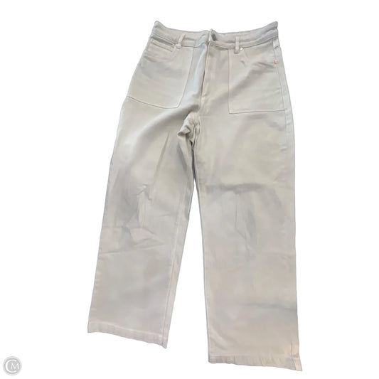 Jeans Wide Leg By Cmb In Cream Denim, Size: 14