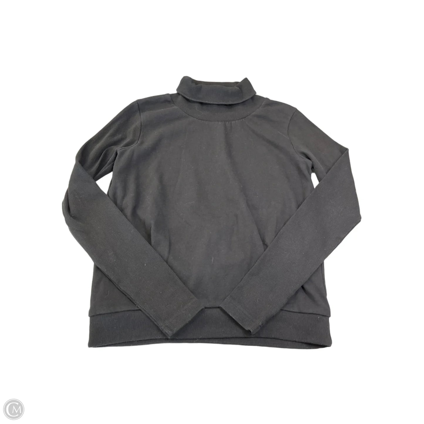 Athletic Top Long Sleeve Collar By Alo In Black, Size: S