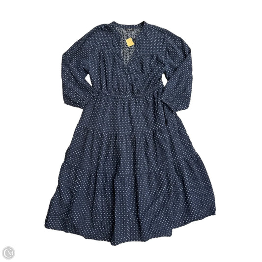 Dress Casual Midi By Madewell In Blue, Size: Xl