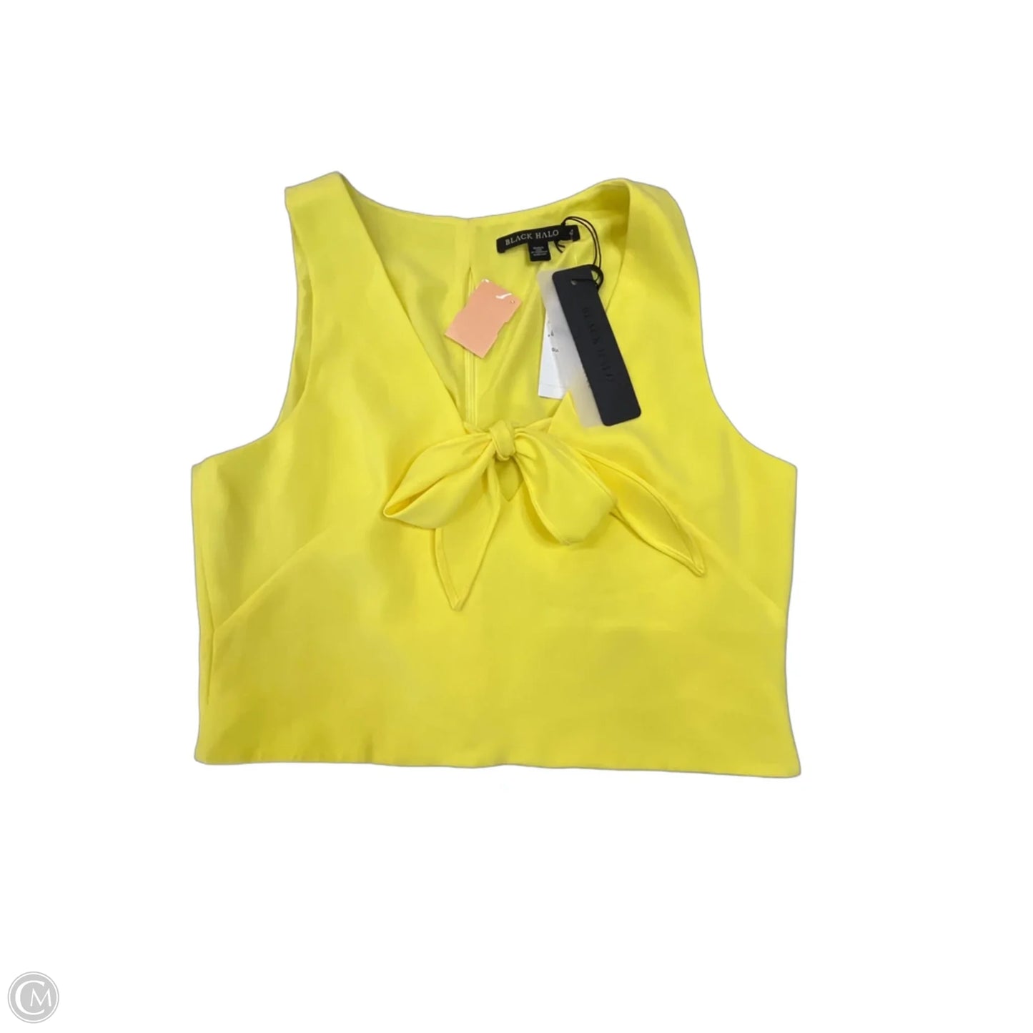 Top Sleeveless By Black Halo In Yellow, Size: S