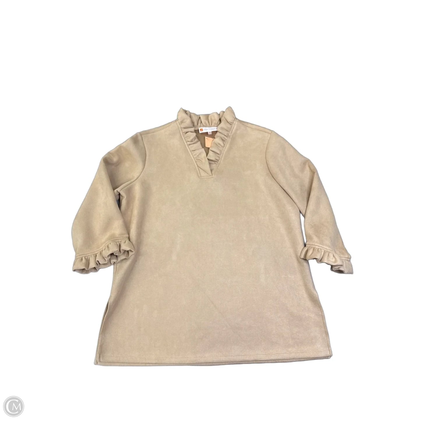 Top 3/4 Sleeve By Jude Connally In Tan, Size: S